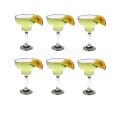 Classic Margarita Cocktail Glass Set Pack Of 6 Glasses. 