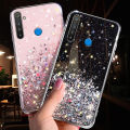 For Xiaomi Redmi Note 8 Back Cover Luxury Shiny Glitter Gold Foil Space Starry Cases Clear Soft Silicone Bumper Full Protection Mobile Phone Case for Girls Boy. 