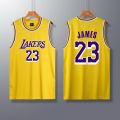 Lakers No. 24 Kobe Jersey No. 23 James Basketball Jersey Competition Training Men's Basketball Uniform Printing Character Customization. 