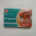 Disposable polythene gloves for cooking food handling preparation serving & cleaning. 