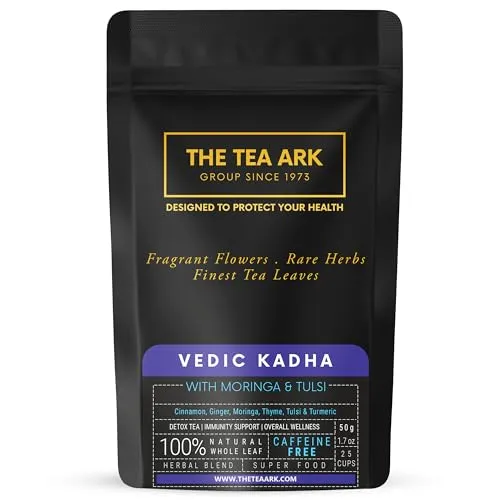 The Tea Ark Vedic Kadha Tea (50g) Pouch Pack | Turmeric, Moringa ...