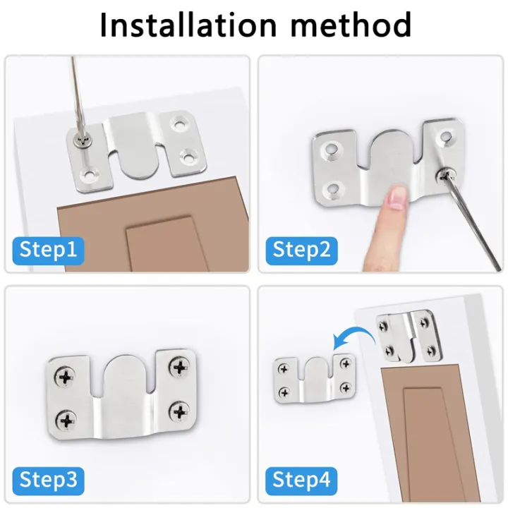 2PCS%20Heavy%20Duty%20Picture%20Frame%20Hooks%20Wall%20Hanger%20Steel%20Interlock%20Bracket%20Joint%20Bed%20Corner%20Hanging%20Hook%20Furniture%20Hardware%20-%20Image%202