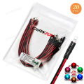 【GlobalTrendz】20pcs m 12V Prewired LED Light Beads Blinking White Red Green Blue Yellow RGB Fast Slow Flash Flashing Pre Wired Lamp Bulb. 