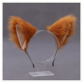 Cute Cat Fox Fur Ear Hair Hoops Night Hairband Headbands Hair Cat Ear Hair Band. 