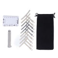 String Height Ruler Fretboard Radius Gauge Foldable Feeler Gauge High Strength for Guitar Bass Measuring. 