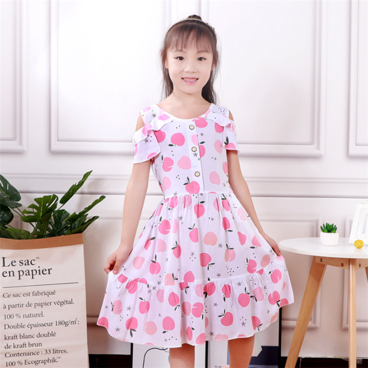 Xiaozhima%20Summer%20Baby%20Girl%20Dress%20Lace%20Flower%20Short%20Sleeve%20Strapless%20Princess%20Dress%20Kids'%20Clothing%20Cupcake%20Dresses%20Skirts%20For%203-7%20Years%20Girls%20-%20Image%207