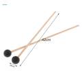 2x Marimba Mallets with Wooden Handle Percussion Instrument Kit Beater Rubber Mallet Percussion Xylophone Bell Mallets for Practitioners. 