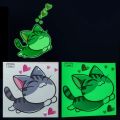 Cute Cat Luminous Wall Sticker For Living Room Girls Bedroom Modern Home Decoration Wall Glow in the Dark Light Switch Stickers. 