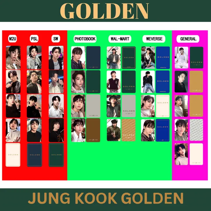 Nightmaree BTSs BTS JUNG KOOK Jungkook GOLDEN album SOLO collection photo card peripheral postcards