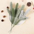 5Pcs Artificial Greenery Pine Leaves / Artificial Artificial Plant Snowy Twigs Frosted Pines / Artificial Pine Branches / Home Living Room Desktop Decorations / DIY Xmas Garland Party Decor. 