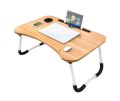 Table Smart Multipurpose Foldable Laptop Table with Cup Holder, Study Table, Bed Table, Breakfast Table, Foldable and Portable/Ergonomic & Rounded Edges/Non-Slip Legs. 