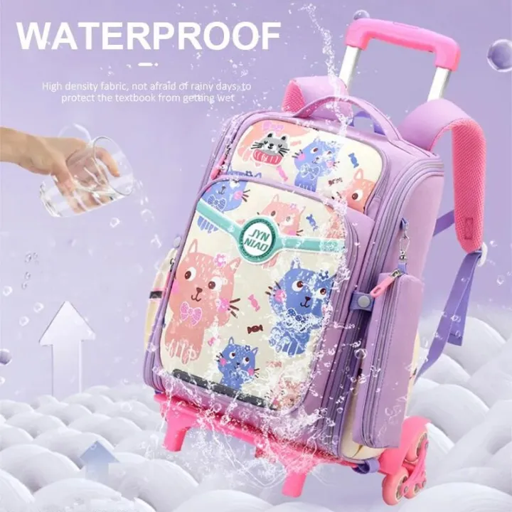 Waterproof%20School%20Backpack%20with%20Wheels%20Children%20School%20Bags%20for%20Girls%20Kids%20Trolley%20Schoolbag%20Luggage%20Large%20Capacity%20Book%20Bags%20-%20Image%202