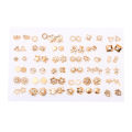 36-Pair Mixed Styles Crystal Stud Earrings Set for Women and Girls. 