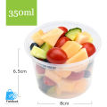 10Pcs/100Pcs 350ml Disposable Plastic Transparent Cup With Lid Jelly Yogurt Mousse Jam Seasoning Cup Packaged Food Container. 