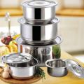 My Home 5pcs stockpot set stainless steel stockpots (16,18,20,22,24cm). 