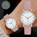 Simple Luminous Women's Watches Retro Diamond-Studded Digital Whatch Frosted Leather Belt Casual Wrist Watch Ladies Quartz Clock. 