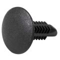 5mm x 5mm Hole Dia Black Plastic Rivets Fastener Push Clips 48 Pcs. 