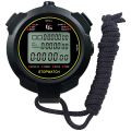 【ALLGOOD】Digital Sports Stopwatch, 10Lap /Split Memory Stopwatch Count Down Timer, Large Display Waterproof 12/24 Hour Clock. 