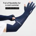 1~10PCS Sunscreen Gloves Men's Arm Guard Sleeves Summer Ice Silk Sleeves Driving Riding Non-slip Fishing Ice Sleeves Half-finger. 