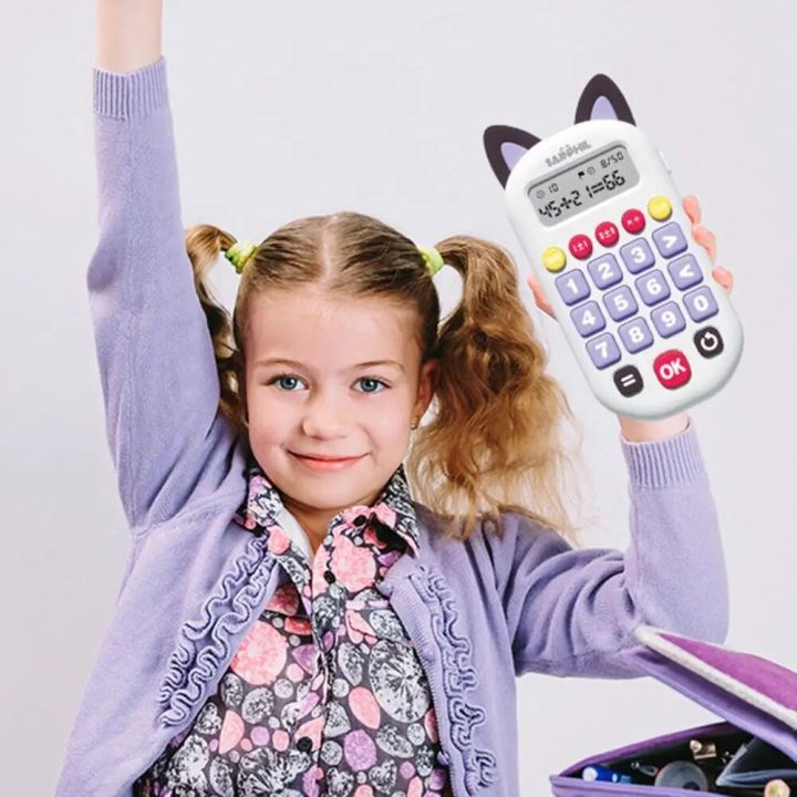 Small Easy to Operate Long Standby Mathematics Early Education Oral Calculator Machine Kids Calculator for Gift