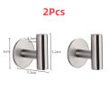 [HOT] 1/2 Pc Stainless Steel Bathroom Hardware No Punch Wall Mount Towel Rack Toilet Paper Holder Hook Home Bathroom Kitchen Organizer. 