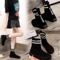 Summer New Stretch Sock Shoes Women 2019 Breathable Socks Boots Trendy Shoes Super Popular Casual High-Top Sports Net Red Women's Shoes. 