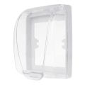 Plastic Wall Switch Waterproof Cover Box Wall Light Panel Socket Doorbell Flip Cap Cover Clear. 