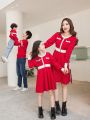Red Knitted Dress Women 2024 Autumn New Slim-Fit Slimming Elegant High-Grade Hepburn Style Little Red Dress.