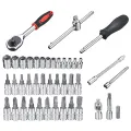 46Pcs Tool Set / 46 pcs Socket set / 46pcs 1/4-Inch Socket Set Professional Car Repair Tool Ratchet Torque Wrench Combo Tools Kit Auto Repairing. 
