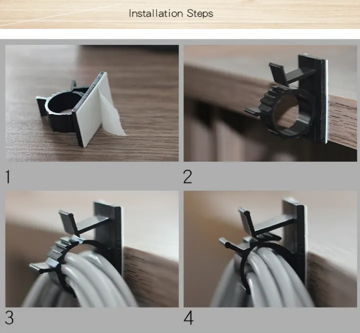 1/10%20Pcs%20Adhesive%20Backed%20Plastic%20Wire%20Adjust%20Cable%20Clips%20Adhesive-type%20Wiring%20Fixing%20Seat%20Harness%20Buckle%20Wire%20Fixing%20Clip%20-%20Image%203