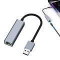 USB Type C Ethernet Adapter Network Card USB Type-C To RJ45 1000Mbps Lan Internet Cable For MacBook PC Windows XP 7 8 10 Android. 