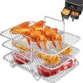 Air Fryer Rack for Foodi DZ201 DZ401, Multi-Layer Food Dehydrator Rack Toast Rack Grill Air Fryer Accessories. 