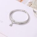 Enacolor Star Crystal Mental Charm Bangle Bracelet for Girls Gift. 
