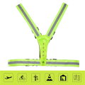 Reflective Vest,Adjustable,High Visibility Vest,Safety Vest with 8 LED Lamps, High Visibility for Jogging Running Green. 