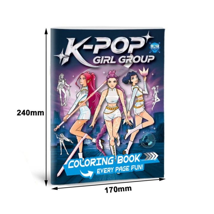 Children's%20Holiday%20Gifts%20Rumi%20Zoey%20Mira%20Kpop%20Demon%20Hunters%20Coloring%20Book%20Multi%20Scene%20Watercolor%20Tracing%20Painting%20Book%20Cute%20Cartoon%20Diy%20Coloring%20Book%20-%20Image%207