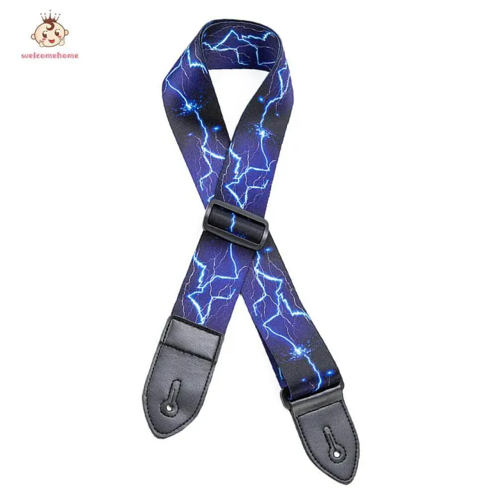 welcomehome Leather Guitar Strap Adjustable Folk Guitar Belt Musical Instrument Parts