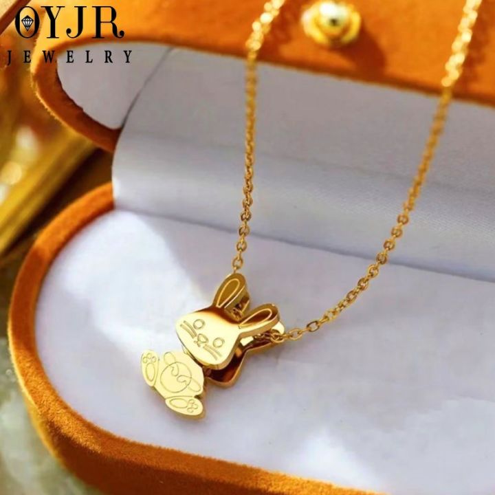 OYJR%20Rabbit%20Kwentas%20Stainless%20Necklace%20for%20Women%20Non%20Fade%20Pendant%20Gold%20Chain%20Nicklace%20Jewelry%20-%20Image%204