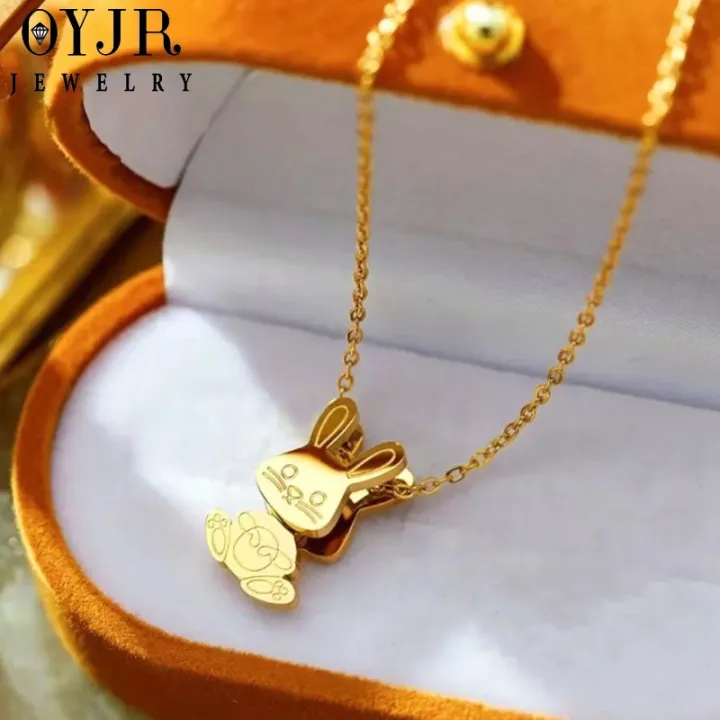 OYJR%20Rabbit%20Kwentas%20Stainless%20Necklace%20for%20Women%20Non%20Fade%20Pendant%20Gold%20Chain%20Nicklace%20Jewelry%20-%20Image%204