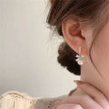 Exquisite Bow Pearl Drop Dangle Earrings For Women Bling Zircon Bowknot Stud Earrings Girl Wedding Party Sweet Jewelry. 