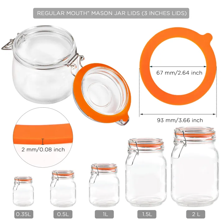 12%20Pack%20Silicone%20Replacement%20Gasket,%20Airtight%20Rubber%20Seals%20Rings%20for%20Mason%20Jar%20Lids,%20Leak-proof%20Canning%20Silicone%20Fitting%20Seals%20for%20Glass%20Clip%20Top%20Jars%20-%20Image%206