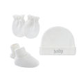 3Pcs/Set Newborn Hat Gloves Socks Set For Baby Boy Girl Cotton Cap Beanie Soft Infant Nightcap. 