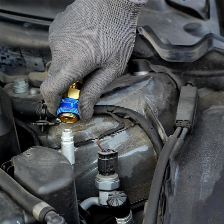 A/C%20Refrigeration%20Oil%20Filling%20and%20Replenishing%20Cylinder%20+%202%20Quick%20Couplers%202%20Oil%20Checkers%20-%20Image%203