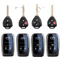 Modified car key shall smart key 2 Buttons/  Folding Smart  Key Fob   For  Prado Land Cruiser. 