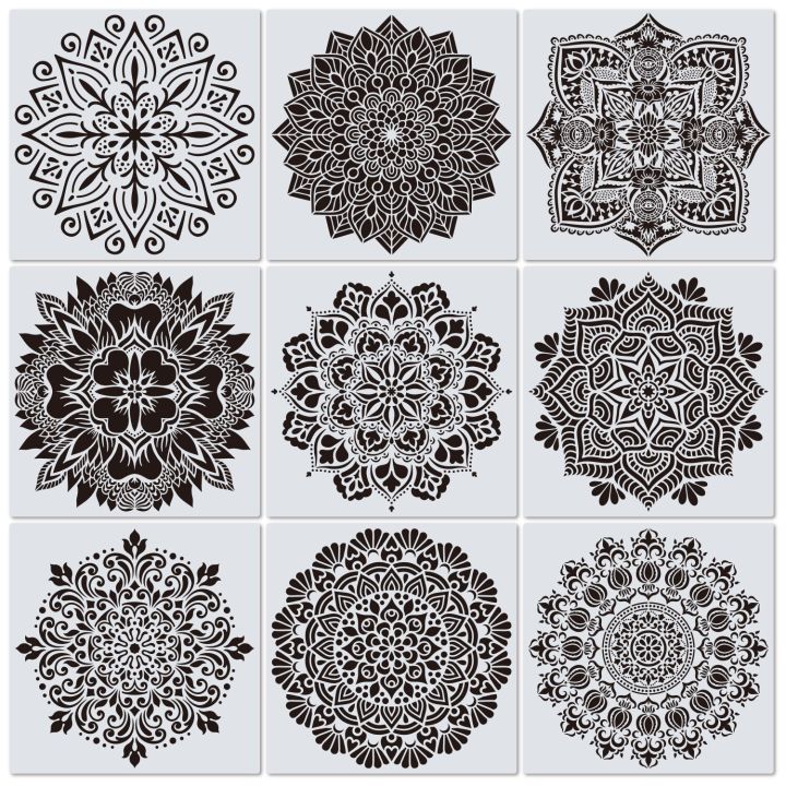 Large Wall Stencil for Painting, 12Inch Large Mandala Stencil for Painting