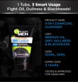 GARNIERS MEN Turbolight Oil Control 3 in 1 Charcoal Wash, Scrub & Mask - 100g. 