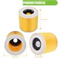 Cartridge Filter for KaRcher WD3 Premium WD2 WD3 WD3P WD3 MV2 MV3 Filter Replacement Filter for KaRcher Vacuum Cleaner. 