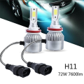 2 Pcs KAIER V6 LED H8/H11/H16 BULB 6000k Car LED Headlight Hi/Lo Turbo Light Bulbs. 