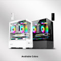 Armaggeddon Aquaron DUPLEX ONE MATX Dual Chamber PC Gaming Case / 3 ARGB Fans Included. 