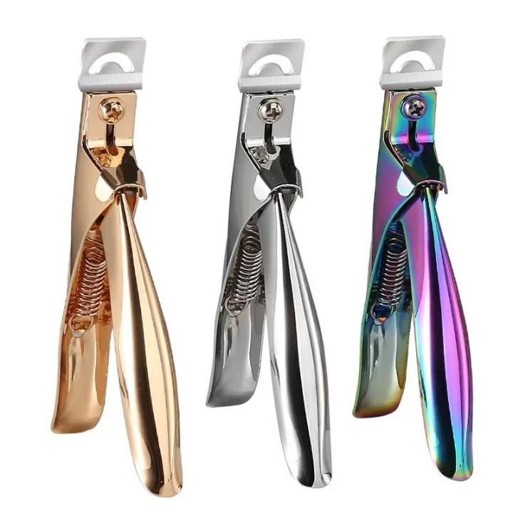 Nail Cutter Professional Nail Clippers Straight Edge Acrylic Nail Clipper Tips Manicure Cutter Guillotine Cut False Nails