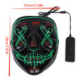Cyberpunk LED Neon Mask Adults Masque Grow In The Dark Masks Halloween Dress Up Horror Mask Party Lighting Supplies Cosplay Prop Moyao. 